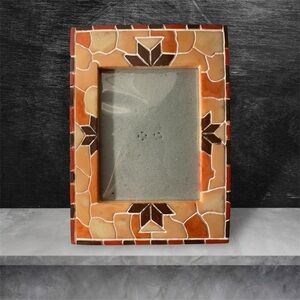 Southwestern Theme Mexican Style Faux Tile Picture Frame Desert Tones 5”x7”